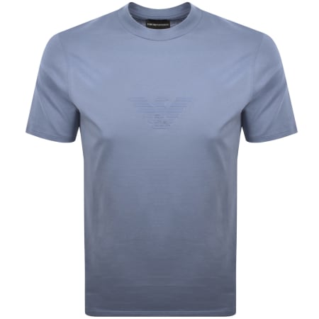 Emporio Armani Logo T Shirt Blue | Mainline Menswear se